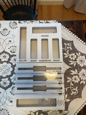 Dalshabet 9 in 1 Kitchen Food Storage Wall Drawer Organizer White Bamboo